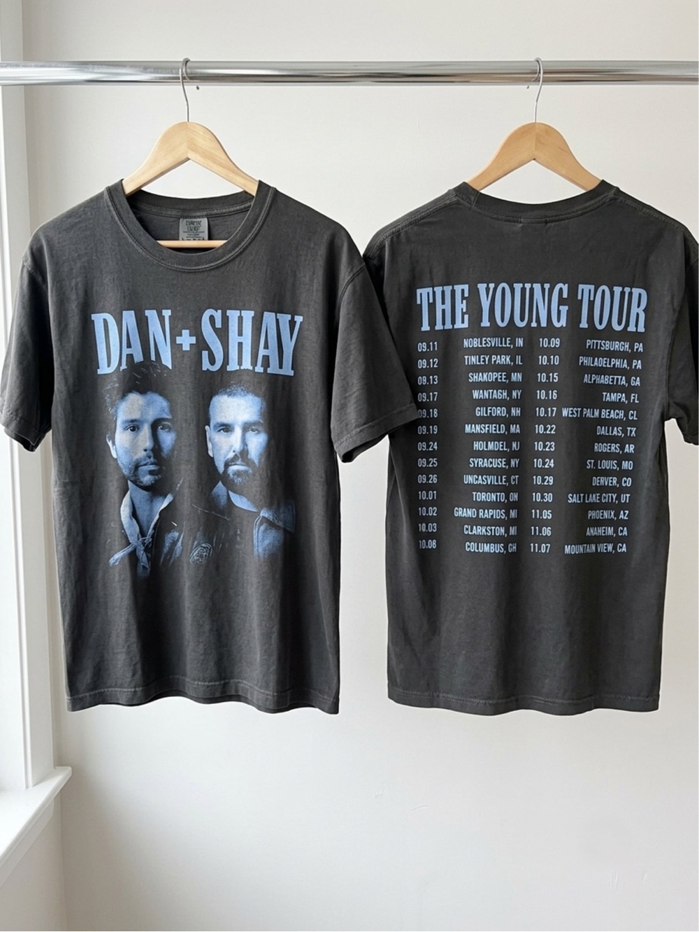 Dan + Shay The Young Tour 2026 Dateback Comfort Colors T-Shirt